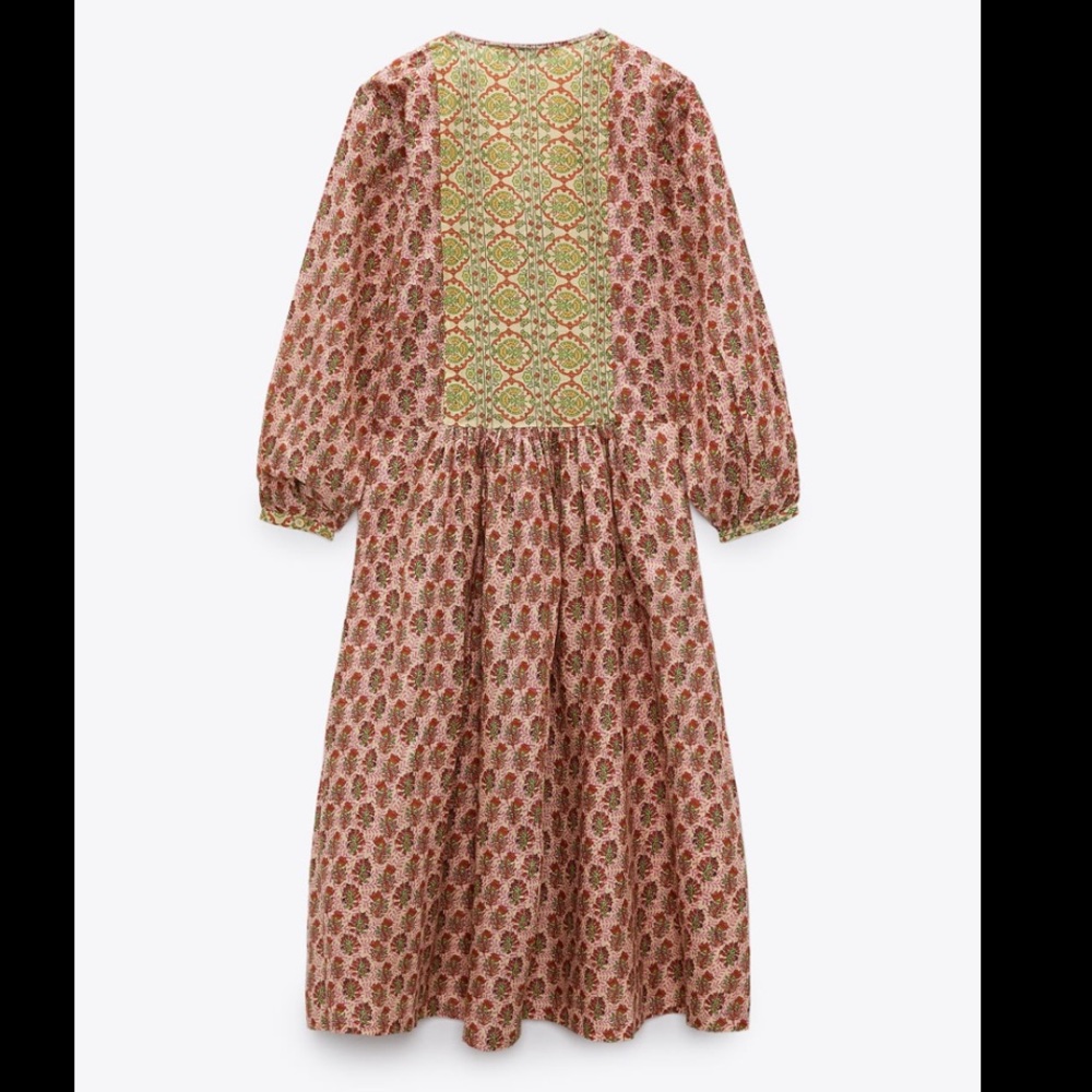 Zara crotchet trim printed dress - Picture 6 of 9